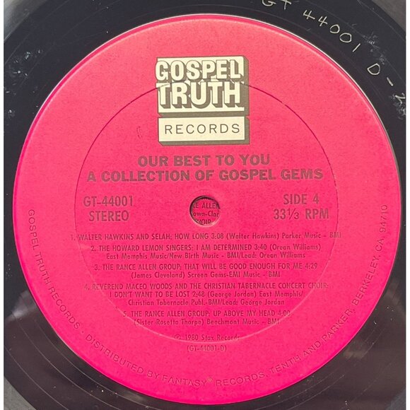 Our Best to You 2 LP Set 1980 Christian Gospel Gems 1980 Gospel Truth 44001 - Picture 7 of 7